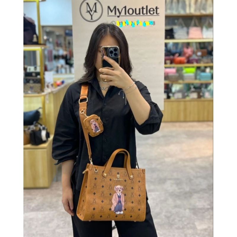 Maryanny's Store : TTWN BEAR TOTE BAG SLING TAS TENTENG TAS SELEMPANG PU LEATHER ORIGINAL BANGKOK