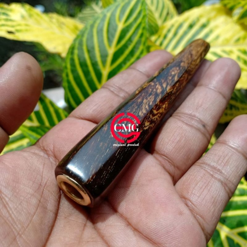 Pipa Once Kayu Gaharu Kalimantan Asli Natural 10cm