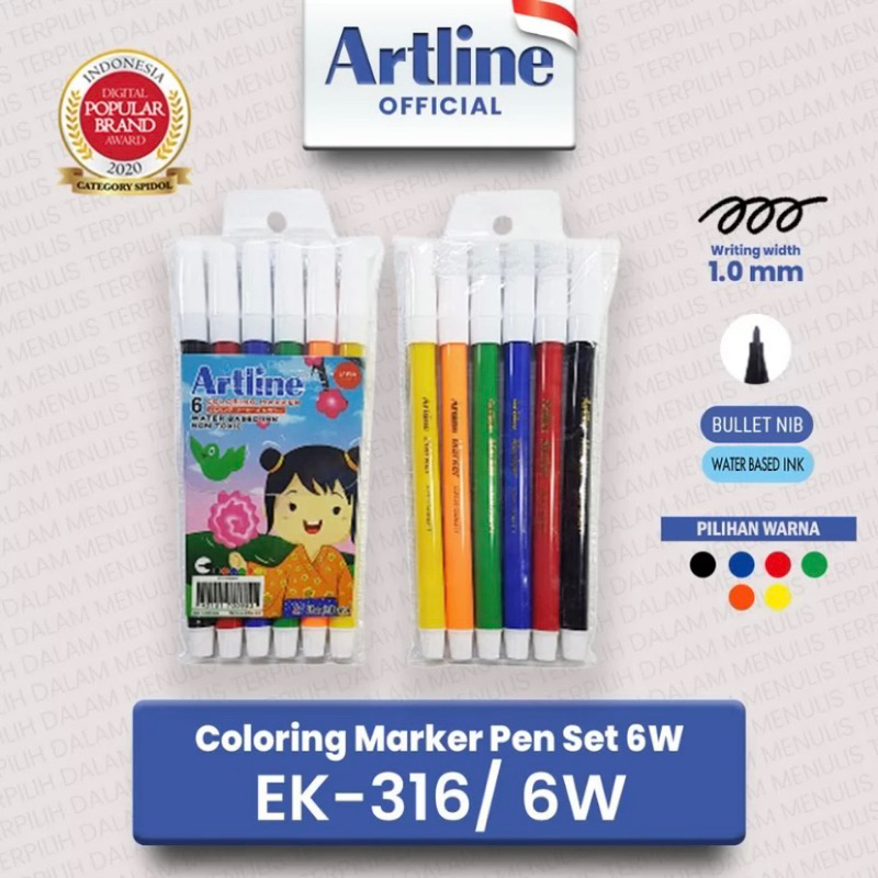 

Spidol Warna Isi 6 Artline