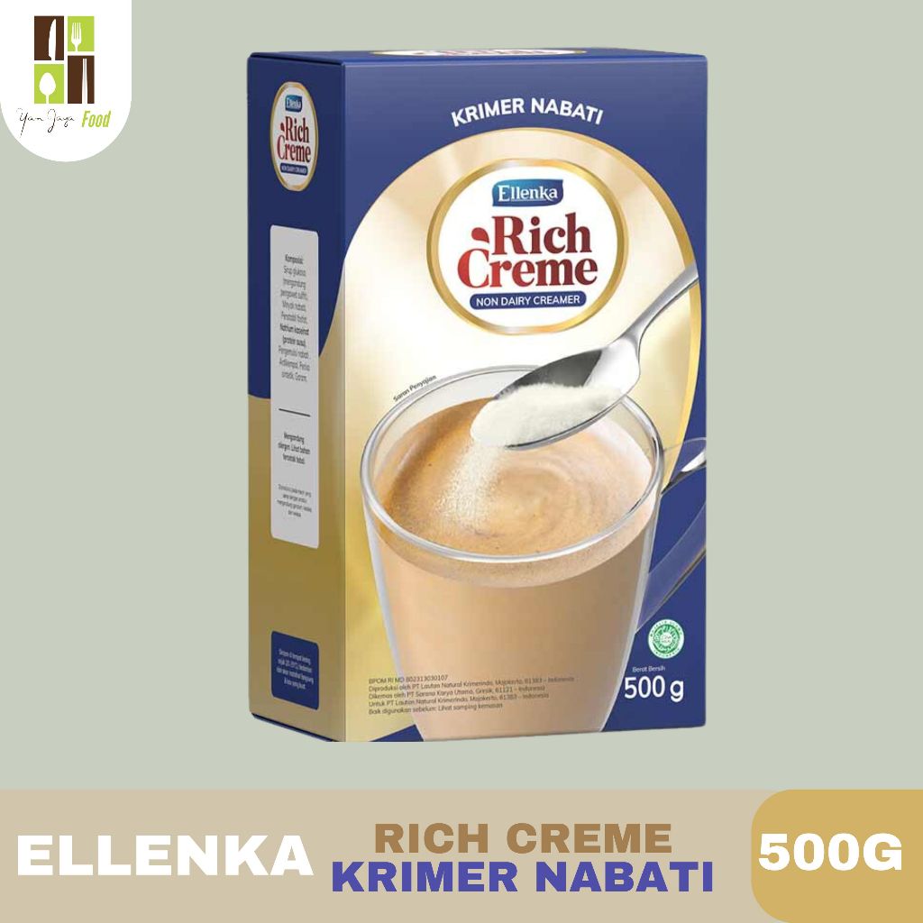 

Ellenka Rich Creme / Krim Nabati / Non Dairy Creamer / Kremer Bubuk Kemasan 500g