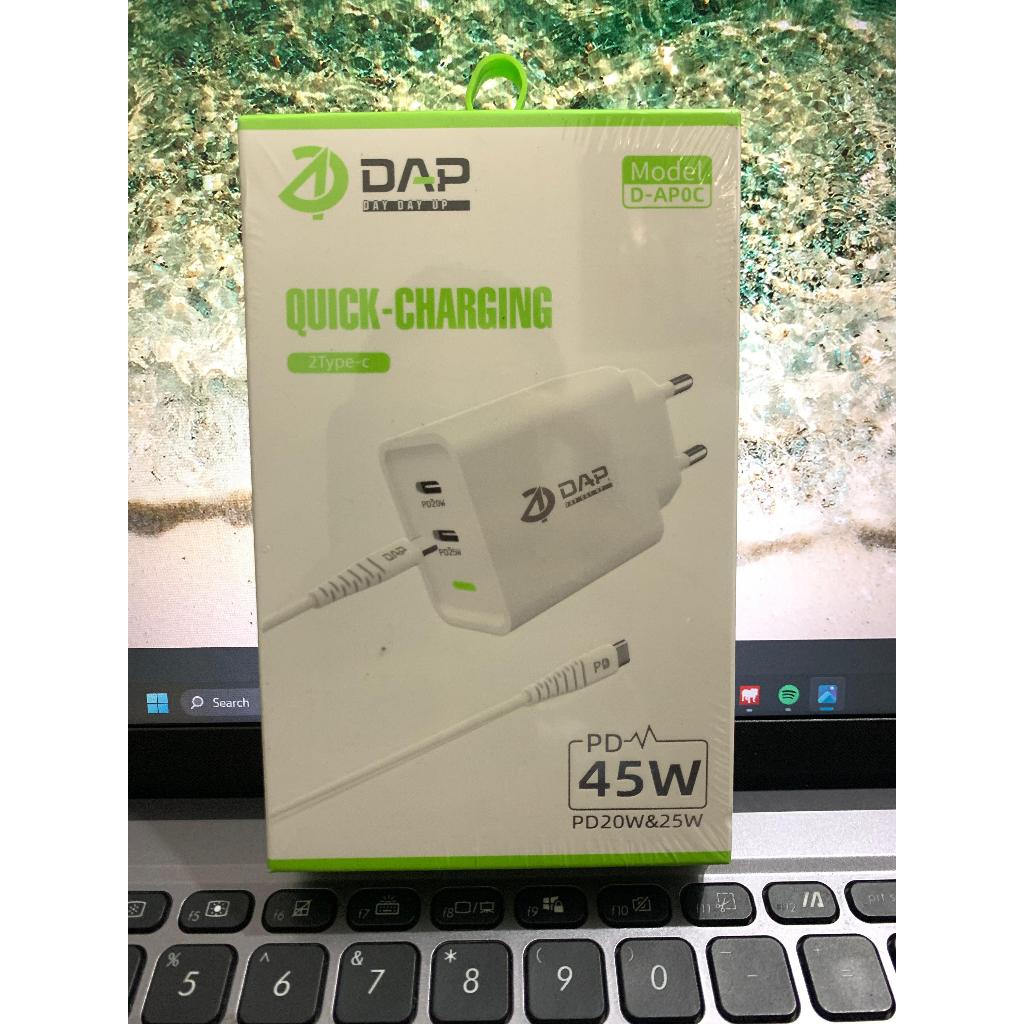 RB9 DAP Charger D-AP0 45W/D-AP0C + Kabel Type-C 45W/D-AP10 38W QC18&PD20 Quick Charging Charger