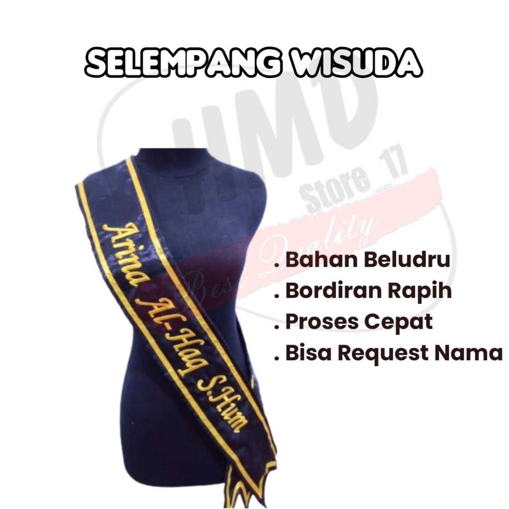 Selempang Wisuda BLUDRU Anak dan Dewasa | Sash Wisuda | Selempang Wisuda