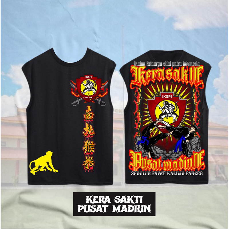Kaos Singlet IKSPI IKS Putra Indonesia Kera Sakti Pusat Madiun Sedulur Papat Kalimo Pancer