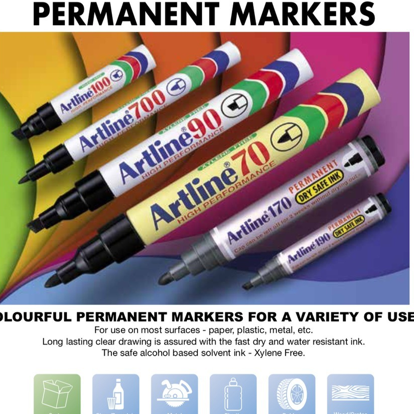 

ARTLINE Spidol Permanent Marker EK-041T HITAM