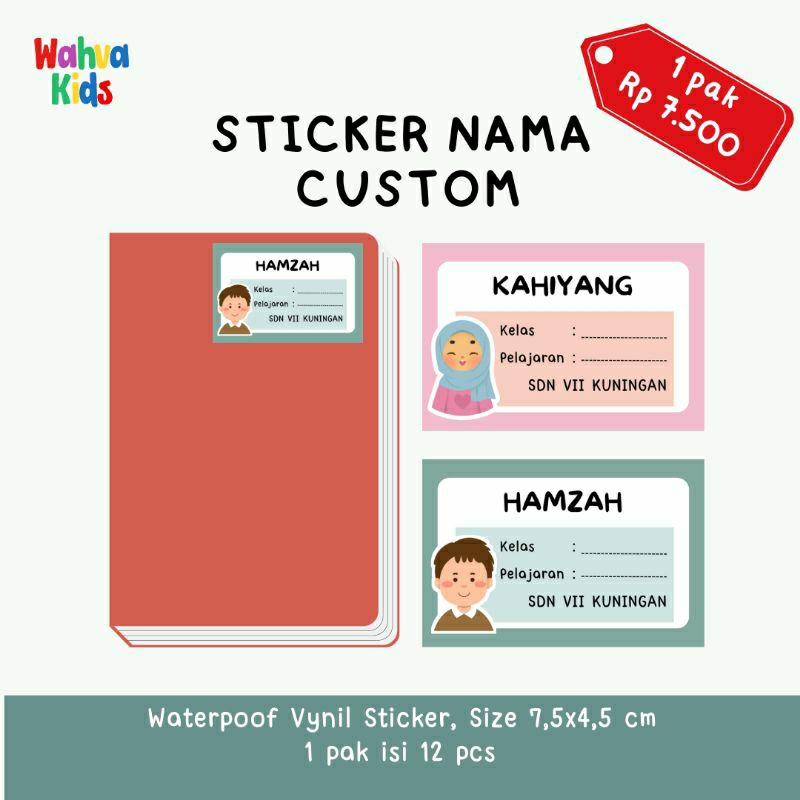 

Stiker Buku Pelajaran Custom Nama
