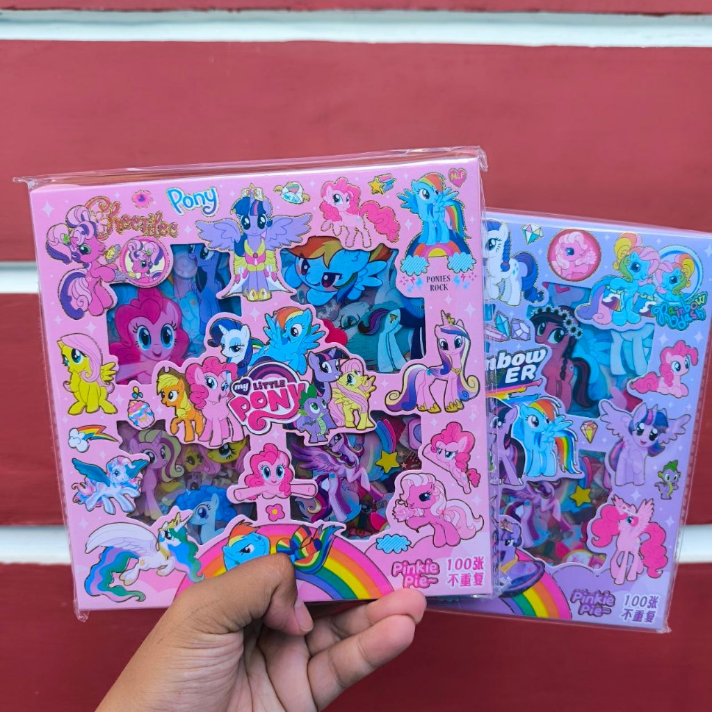 

Sticker Karakter LITTLE PONY / Sticker Waterproof KUDA PONY Isi 100 lembar Viral (Per box)