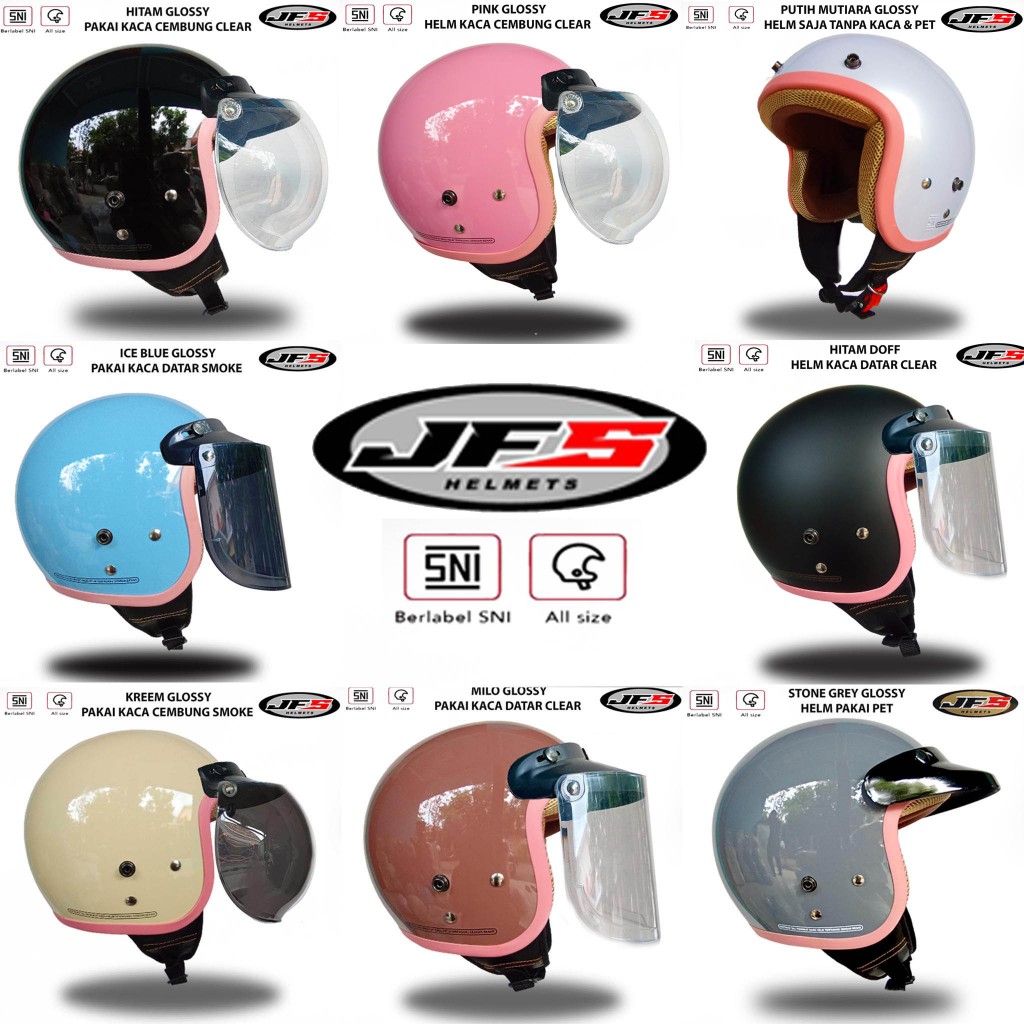 Helm bogo solid list Pink helem bagus murah cocok untuk pria wanita hijab cepol SNI