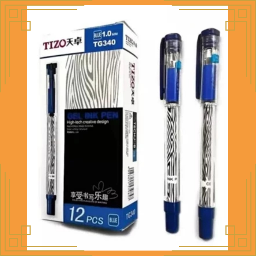 

TIZZO Pena tinta gel 1.0 hitam dan biru (pcs)