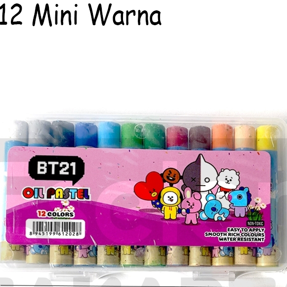 

COD WMP Crayon Pastel Fancy BT21 12 Warna / Oil Pastel Mini