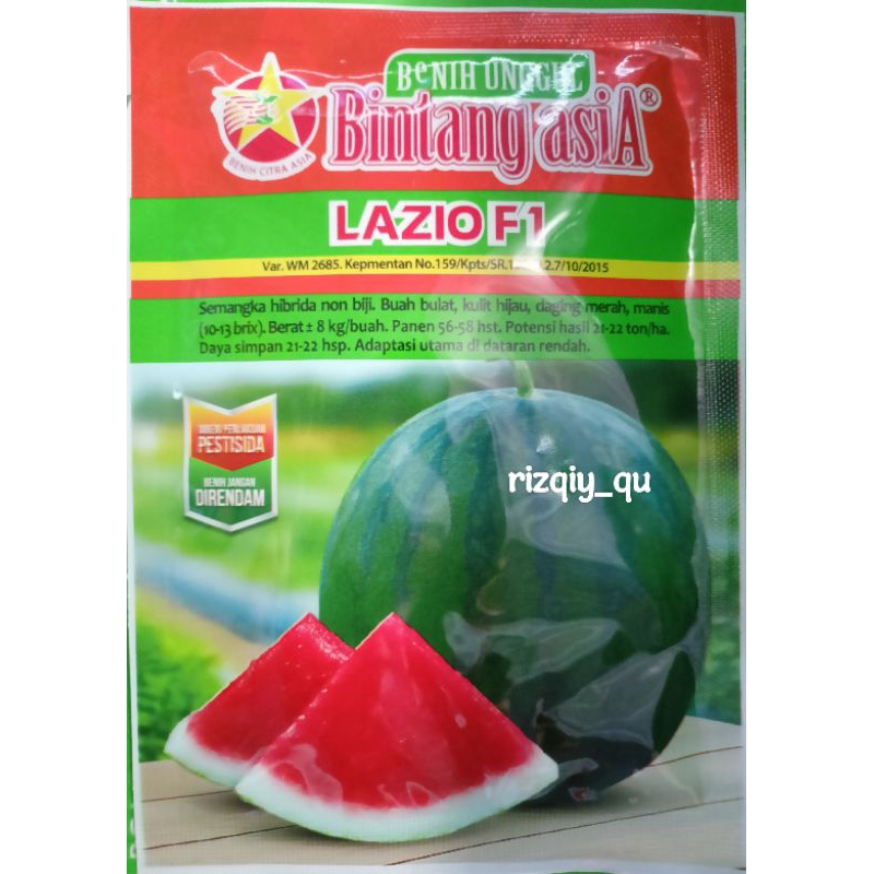 semangka non biji lazio f1/ Bintang Asia/benih semangka/20 gram
