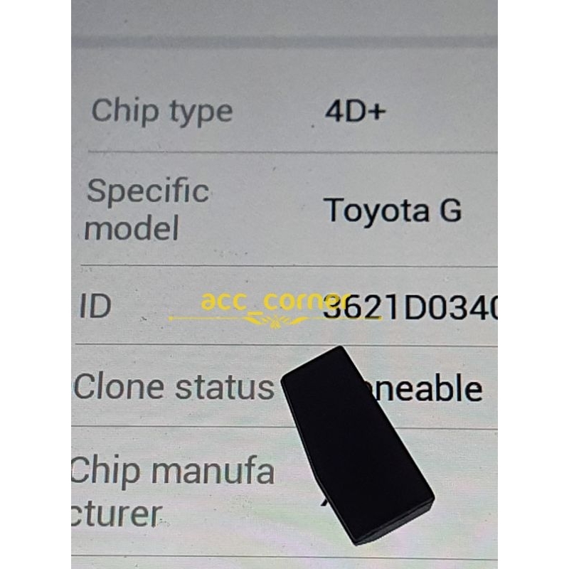 chip G toyota chip transponder chip immobilizer