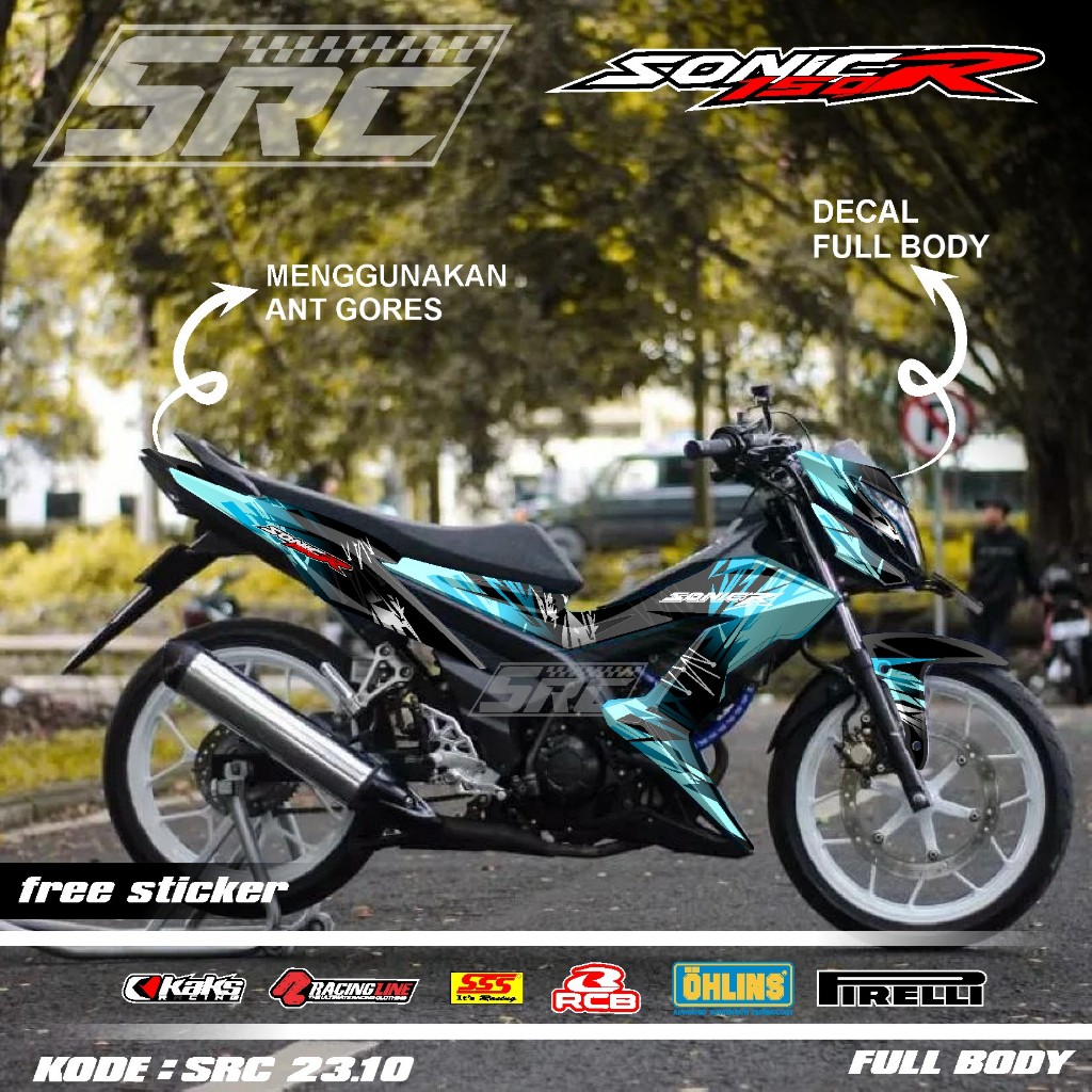 COD Decal Sticker Full Body Honda Sonic 150r Striping Sticker Honda Sonic 150r Road Race Racing SRC 