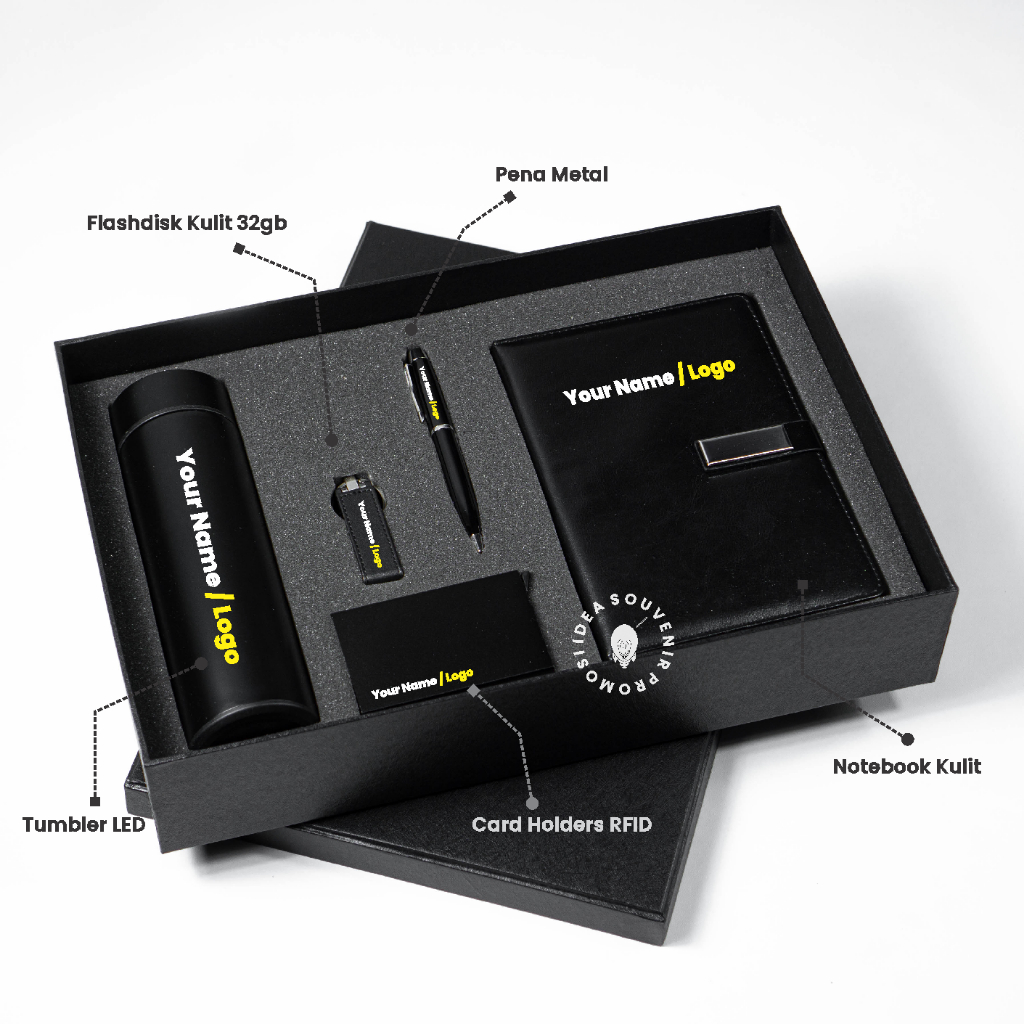 Custom Gift Set Tumbler cardholders pena Kado Hampers Lebaran Tumbler set souvenir corporate Ramadan