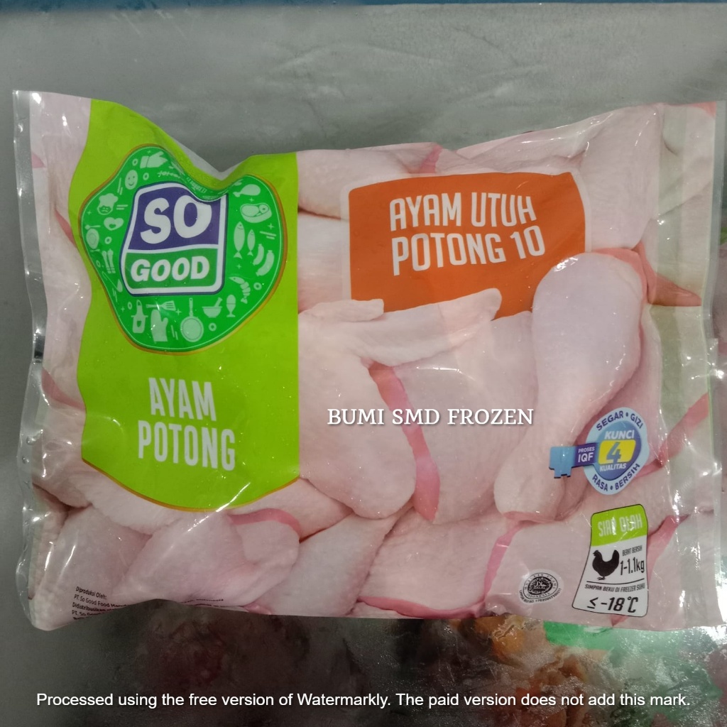 

So Good Ayam utuh Potong 10 1KG