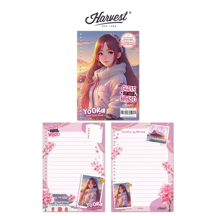 

PROMO TERGILA Loose Leaf Kertas Binder Harvest A5 Girls of The World Seoul