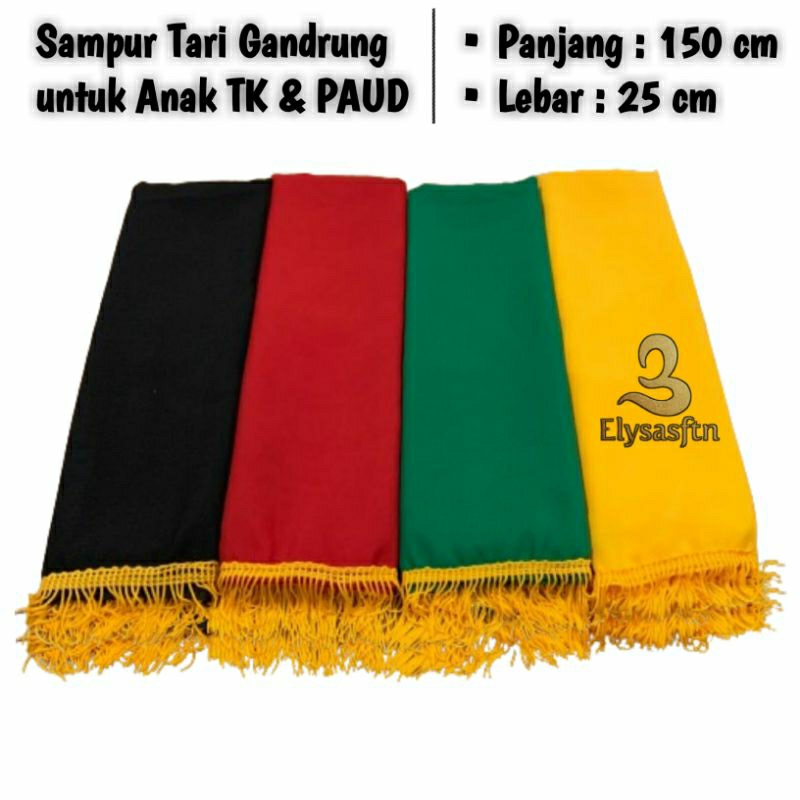 ( 150 cm x 25 cm ) Sampur/selendang Tari Gandrung Untuk Anak TK dan Paud