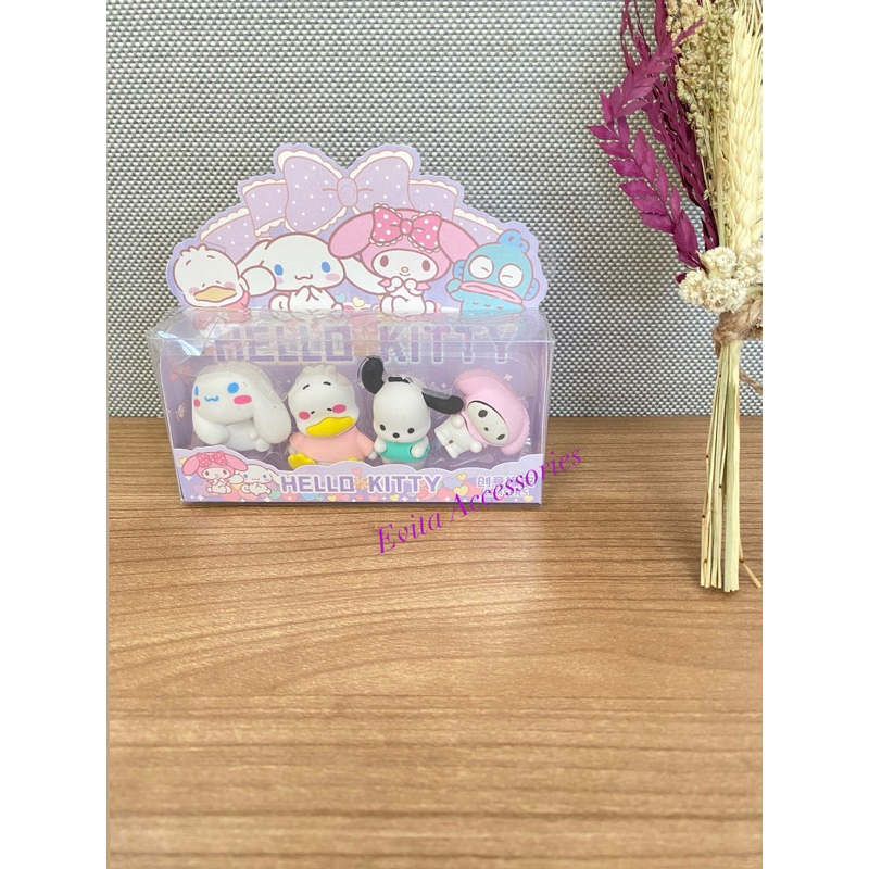 

Penghapus Pensil Karakter Sanrio / (4 pcs) Penghapus 3D Sanrio Set 4 Karakter / Penghapus Pensil Korean Style / Penghapus Premium