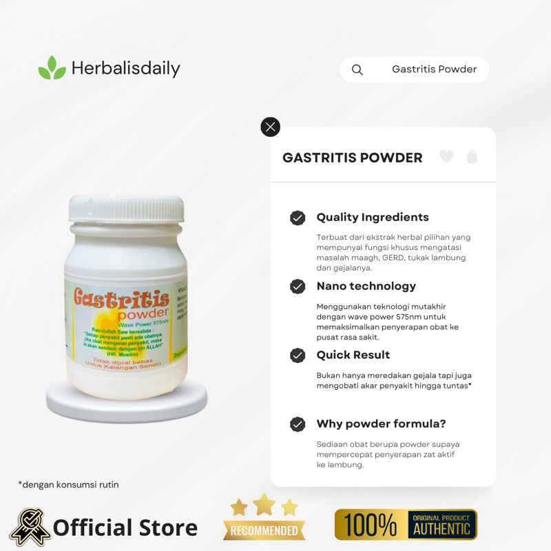 Obat herbal maagh dan GERD ampuh Gastritis powder