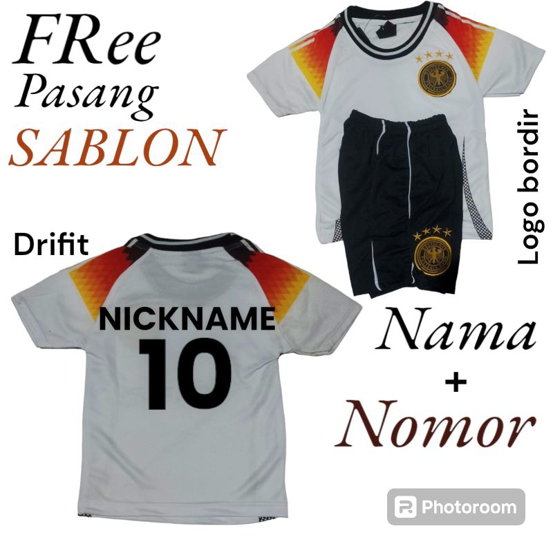 SETELAN JERSEY BOLA ANAK TIMNAS JERMAN/SETELAN JERSEY JERMAN