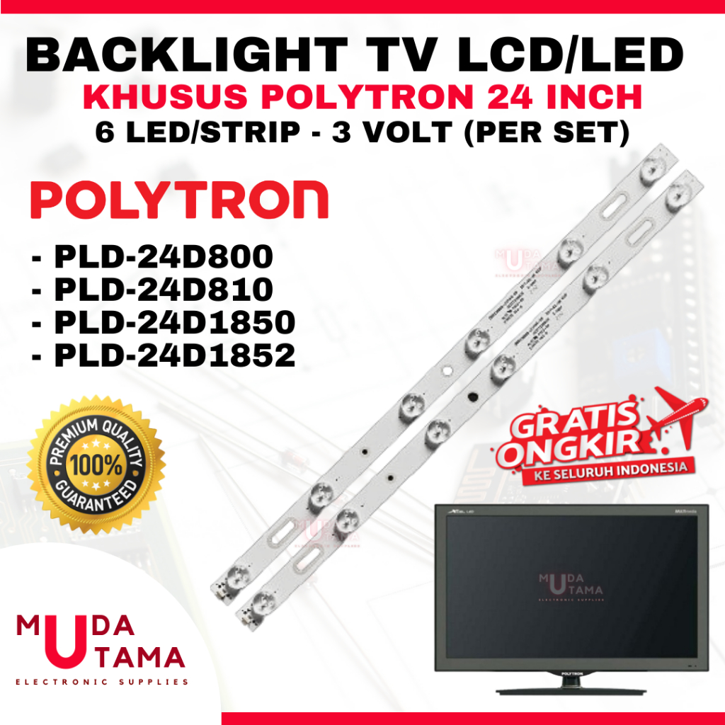 BACKLIGHT TV POLYTRON 24 INCH - PLD24D800 PLD24D810 PLD24D1850 PLD24D1852 - BACKLIGHT TV POLYTRON PL