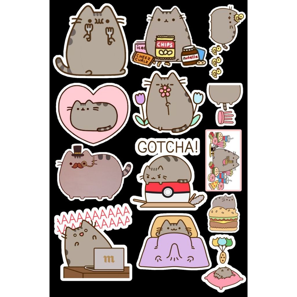 

Sticker kucing lucu imut cute aesthetic non cutting