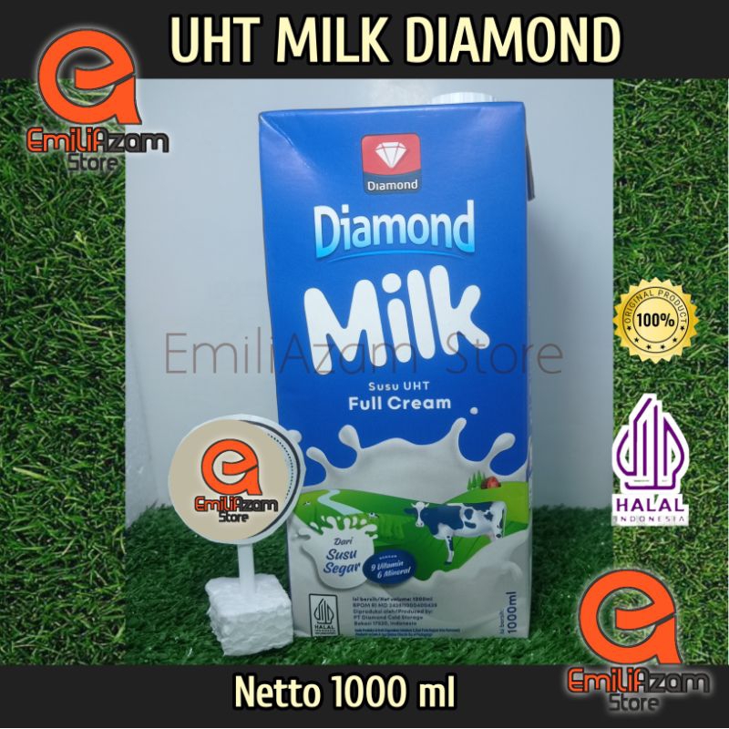Susu UHT DIAMOND 1 Liter / Susu UHT Full Cream Diamond