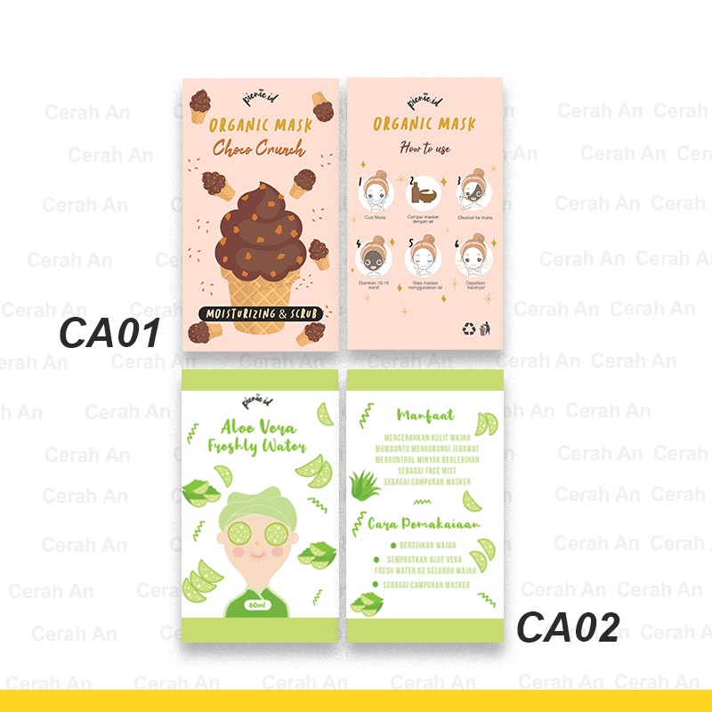 Jasa Desain Kemasan Masker | Desain Kemasan Saset Ready | Custom Desain Kemasker Masker Saset - 2 si