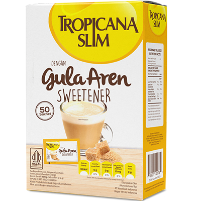 

TROPICANA SLIM GULA AREN SWEETENER ISI 50 SACHET