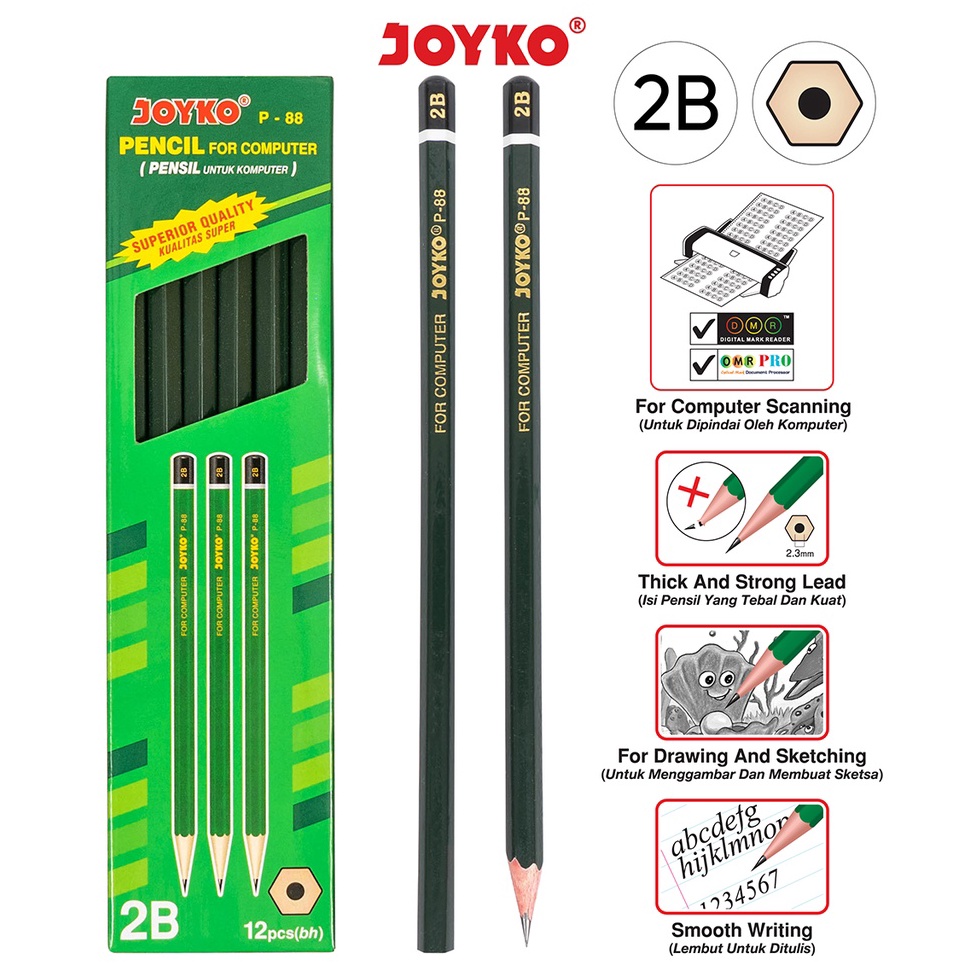 

Lagi Promo Pencil Pensil Joyko P88 2B 1 BOX 12 PCS