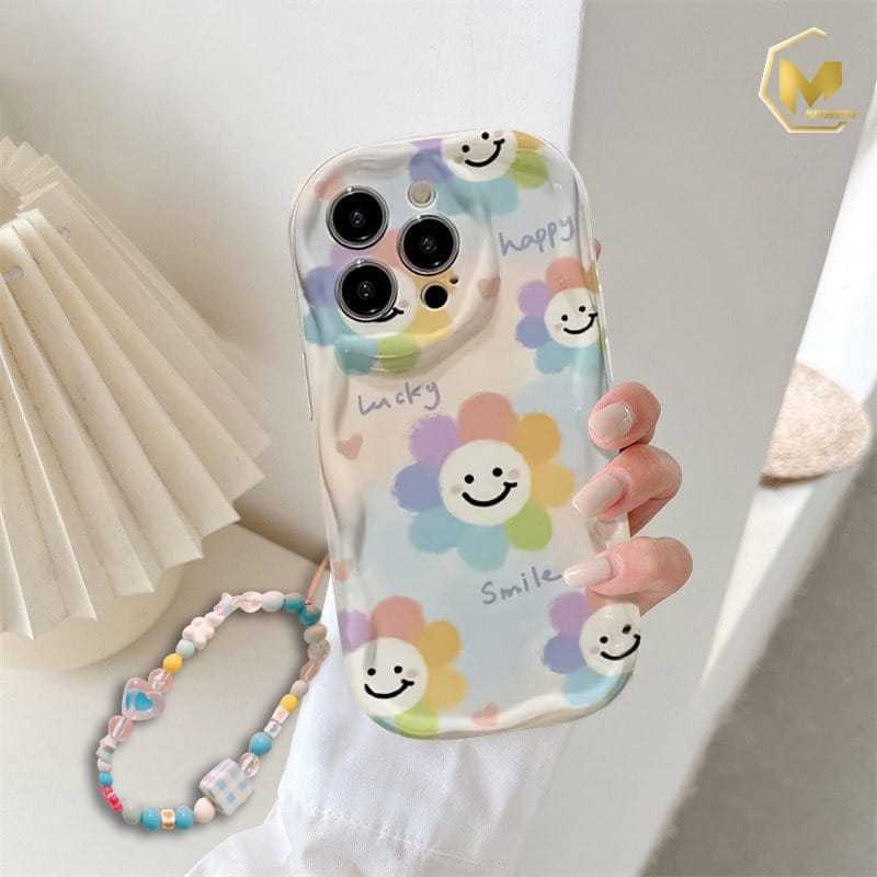 GL032 Premium Case Melting Flowers Bracelet Softcase / Casing Hp For OPPO A3X A1 A98 A3 PRO A1K C2 A