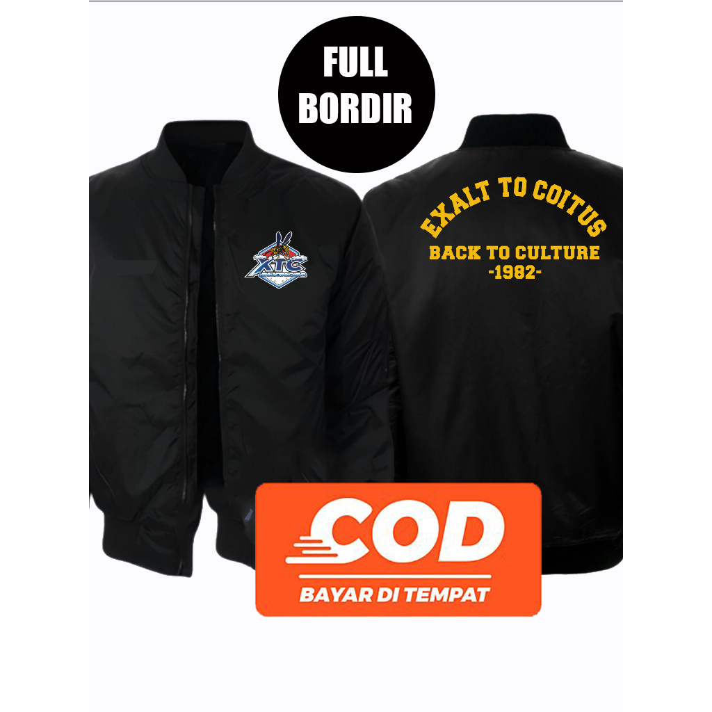 Bomber XTC BACK TO CULTURE, Desain Full bordir exalt to coitus