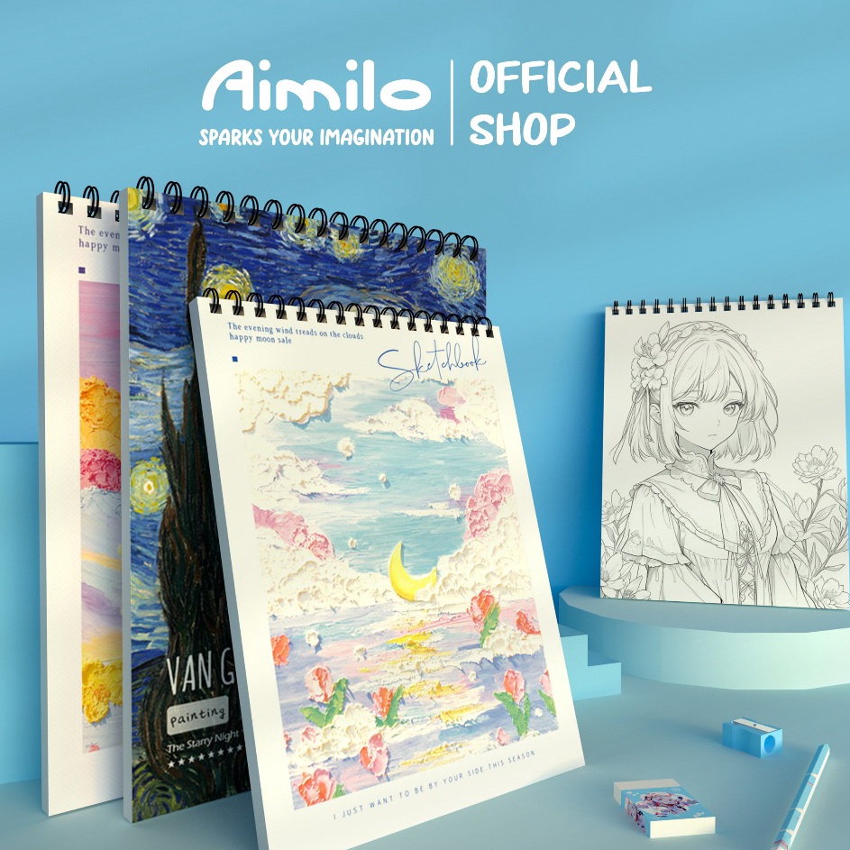 

Hemat Banget READY Aimilo Sketchbook A4 Aesthetic Buku Gambar Vertikal Jilid Spiral 45 Lembar9 Halaman