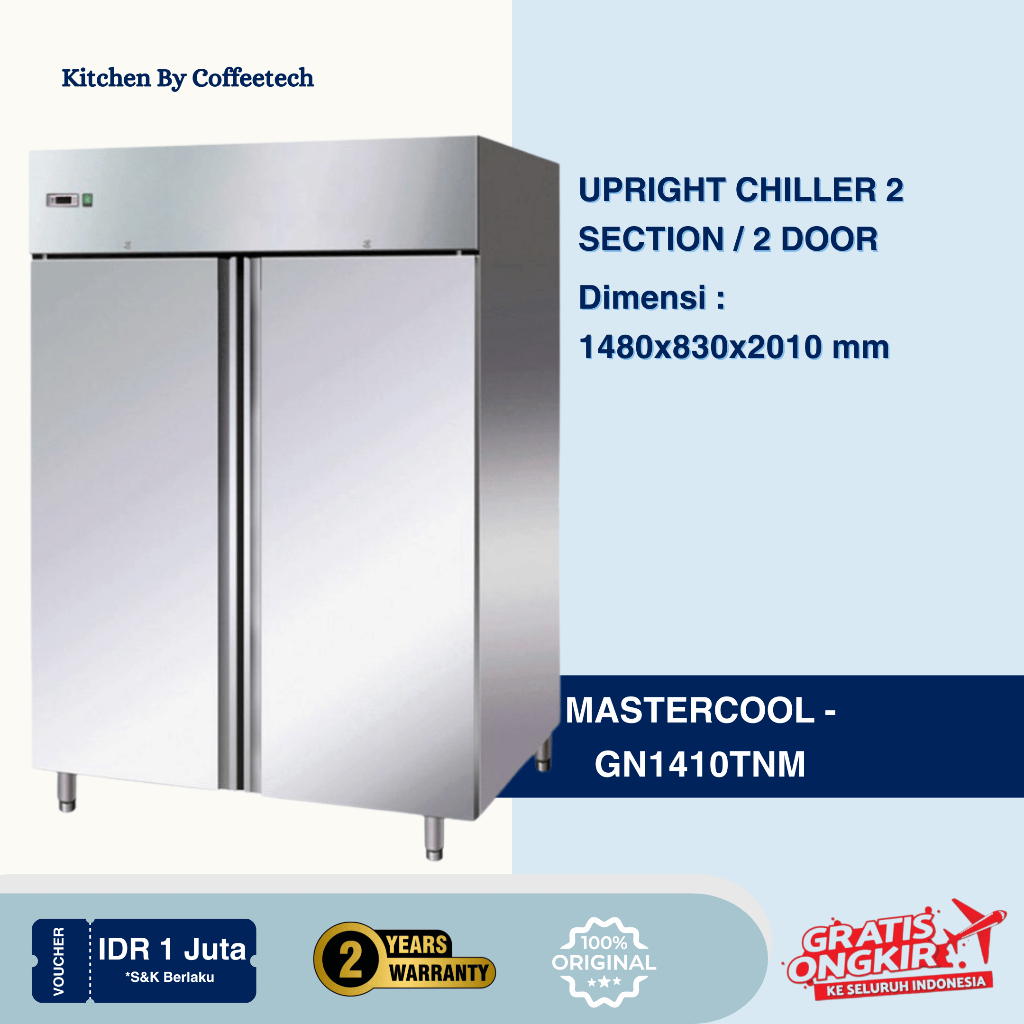 Mastercool Upright Chiller 4 Doors GN 1410 TNM