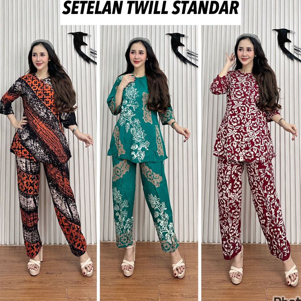 KODE D46E Juragan Daster Twill  Setelan Cp Twill Ori Cap Malaman Size Standar Ld 15 Lengan 78 Busui 