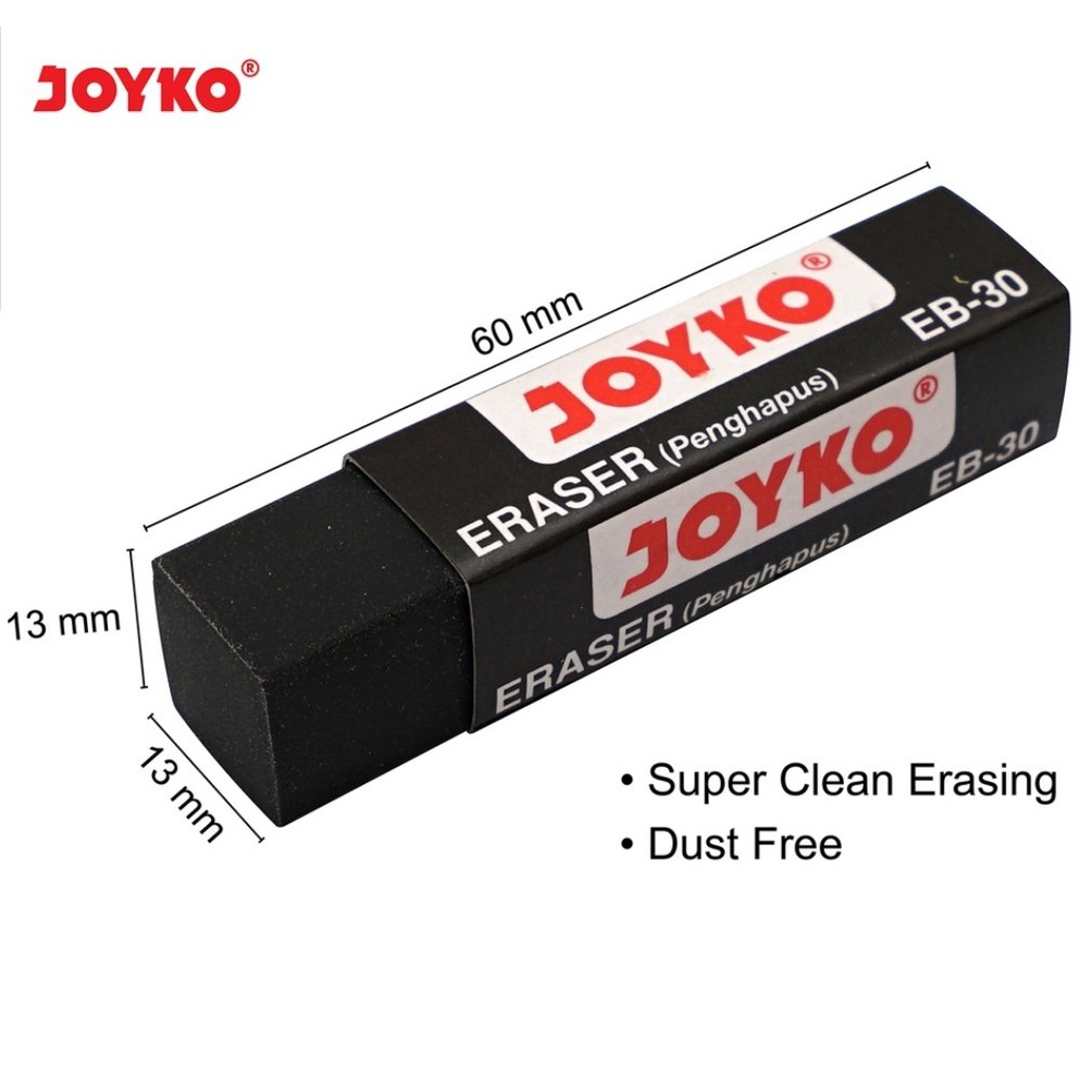 

D Eraser Penghapus Joyko EB3 Hitam Besar 1 Pak isi 3 Pcs e J6S8
