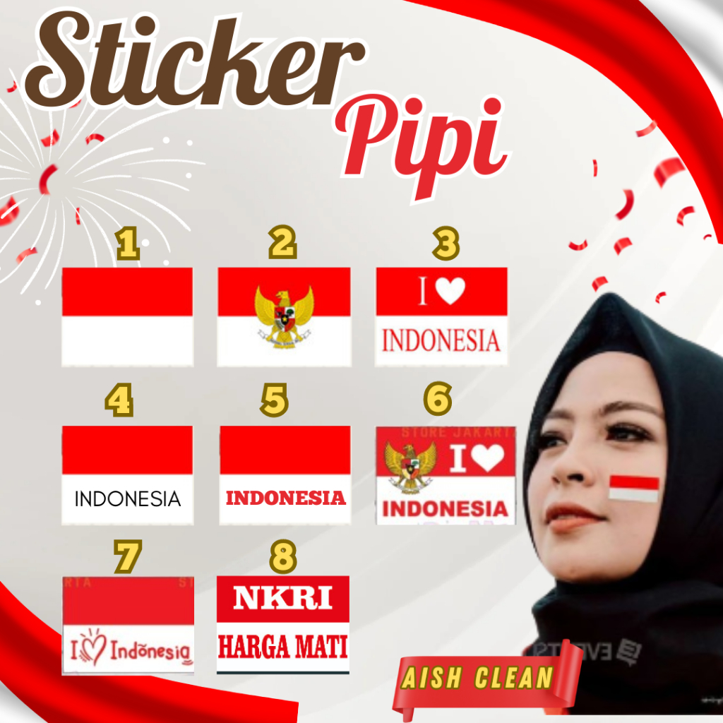 

STICKER PIPI MERAH PUTIH AGUSTUSAN INDONESIA