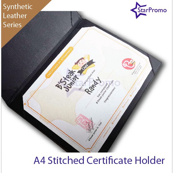 

Map Sertifikat Kulit Exclusive Certificate Holder A4 Folio Plakat Penghargaan a T8V8