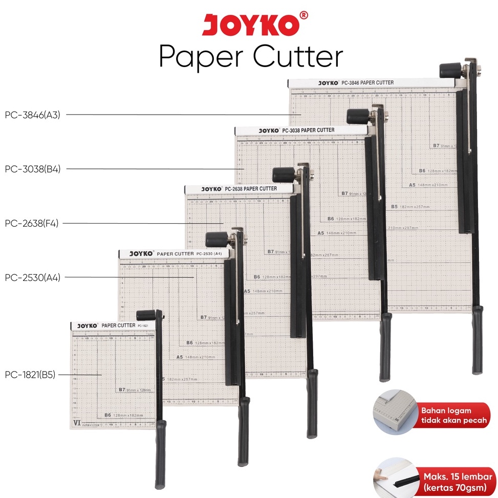 

Pemotong Kertas Paper Cutter Joyko v J1B2