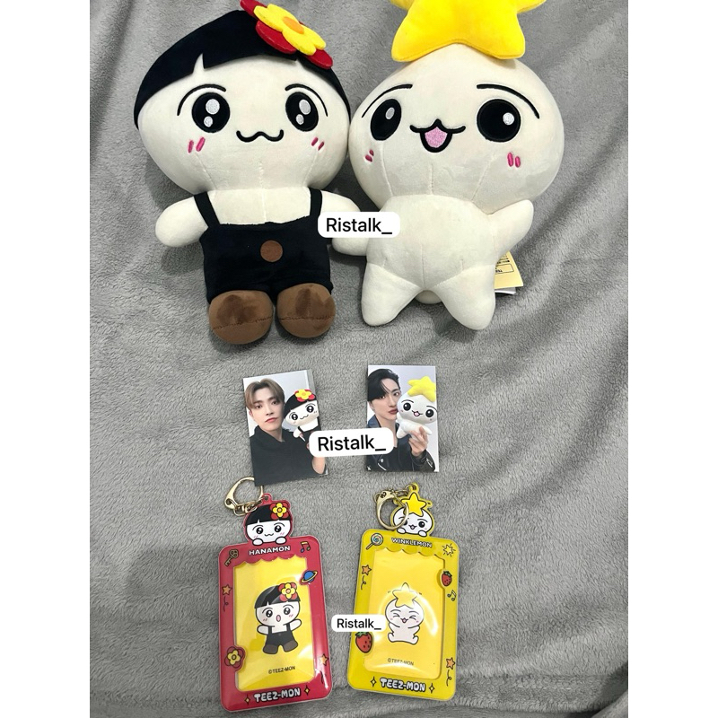 doll teezmon ateez hanamon winklemon dan card holder