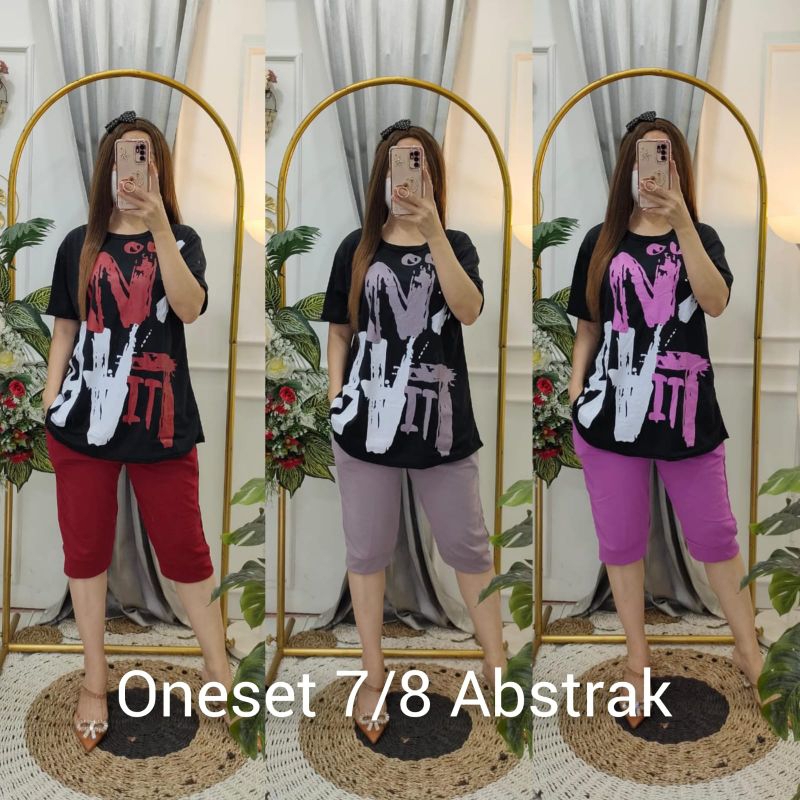 Setelan One set Voxy 7/8 Abstrak Sablon