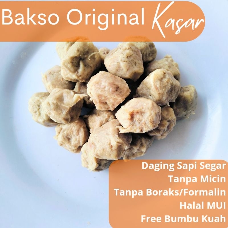 

Bakso Sapi Premium Ori Kasar Halal MUI No Micin No Boraks Isi 21 pcs Gratis Bumbu Kuah