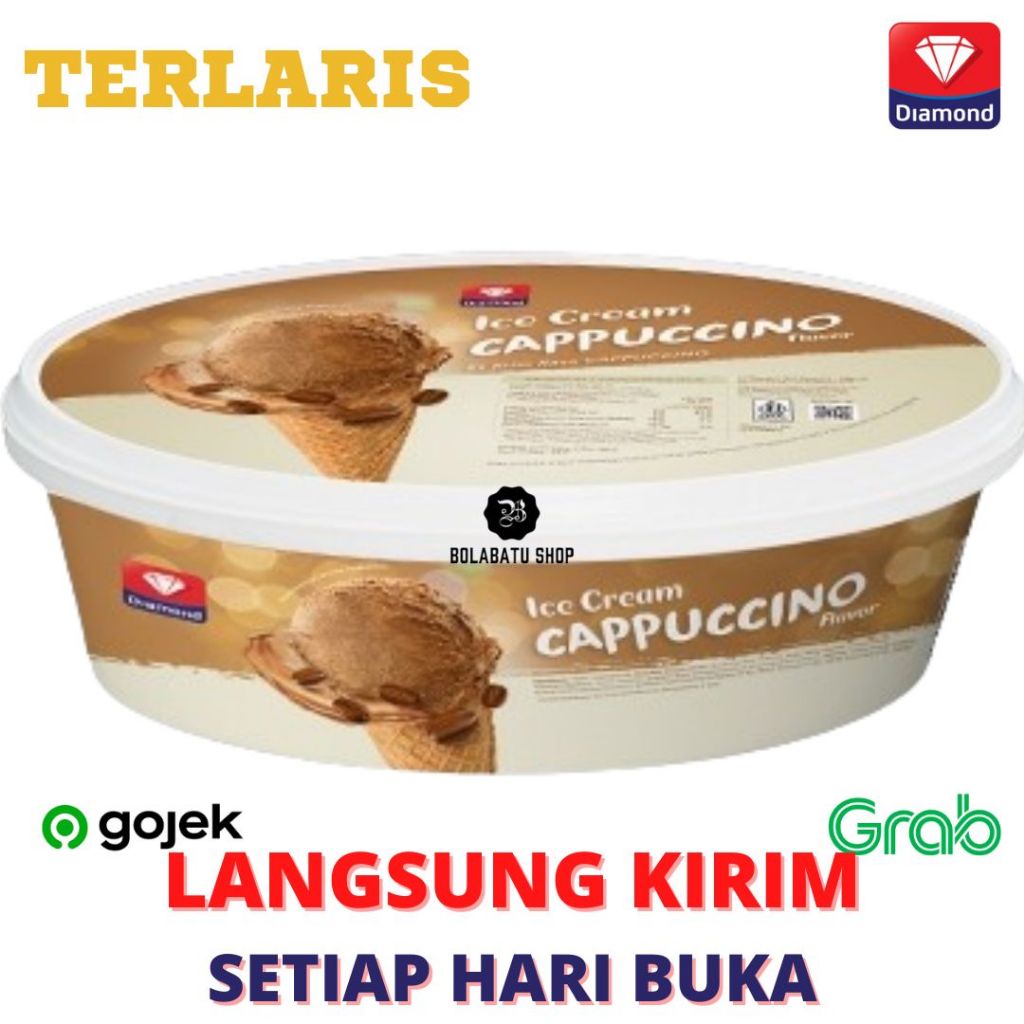 

Es Krim Diamond 700 mL Cappucino Kopi Kapucino Coffee Kecil Enak Murah Langsung Kirim