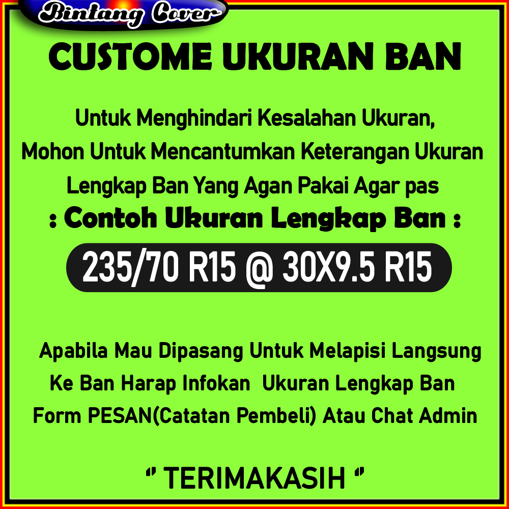 NEW PRODUCT Sarung Tutup Ban Serap Mobil DAIHATSU Taft GT Eksterior Mobil Taft Aksesoris Mobil Taft