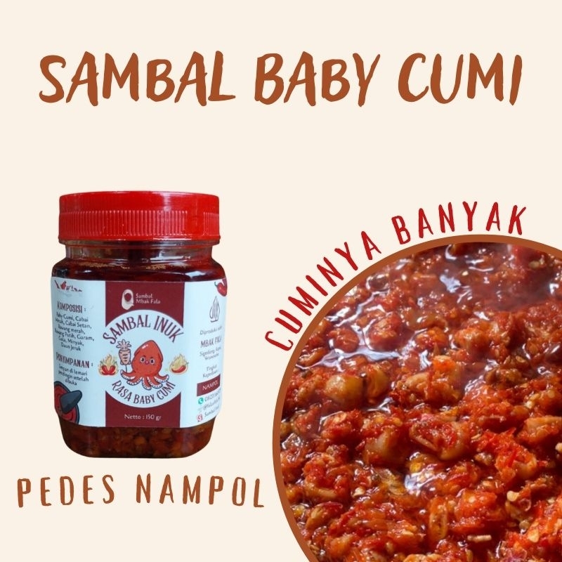 

SAMBAL INUK Sambal Baby Cumi Varian Rasa Pedes Nampo