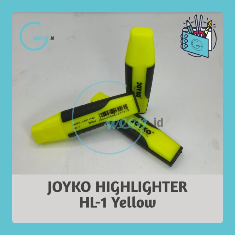 

[ Gween.id ] Stabilo Joyko Highlighter Warna Kuning, Biru, Pink, Orange