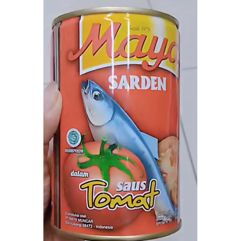 

RB Sarden Maya Saus Tomat ukuran @155 gr*6 kaleng dan 425gr*6 kaleng