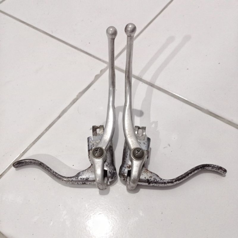 handle rem Brake Lever Sepeda Balap Jadul Alloy besi VIROKE Bekas ORI Copotan