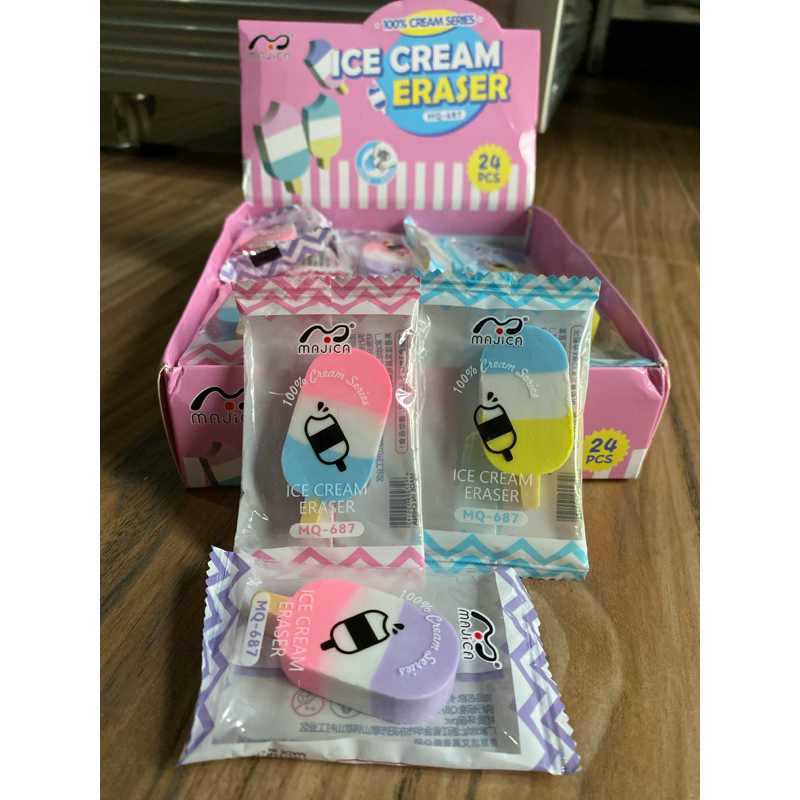 

Ice Cream Eraser MAJICA 1pcs penghapus berbentuk ice cream