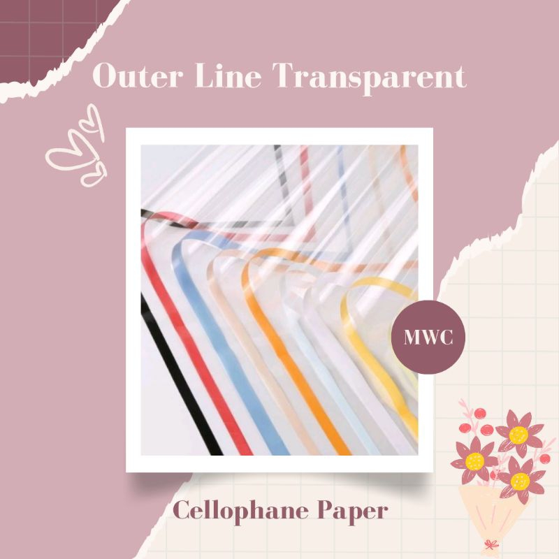 

[❗Wajib Beli Paper Core] Cellophane Paper Outer Line Transparent