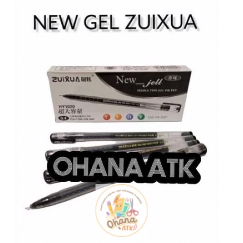 

Stock baru 1 PACK PROMO PULPEN GEL ZUIXUA NEW JELL ISI 12pcsPULPEN GEL NEW JELL 4mm